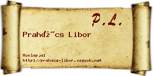 Prahács Libor névjegykártya